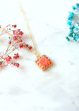 Opal Necklace, Opal Gold Filled Necklace, Fire Opal Necklace, Gift for her, Christmas Gift, Australian Opal, Orange Silver Opal Necklace