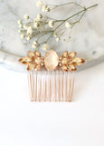 Bridal Crystal Gold Hair Comb, Champagne Hair Comb, Rose Gold Hair comb, Hair Accessories, Bridal Gold Hair Comb, Champagne Gold Hair Comb.