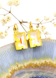 Yellow Drop Earrings, Ultra Neon Yellow Earrings, Yellow Crystal Earrings, Yellow Earrings, Gift For Her, Bridesmaids Yellow Earrings