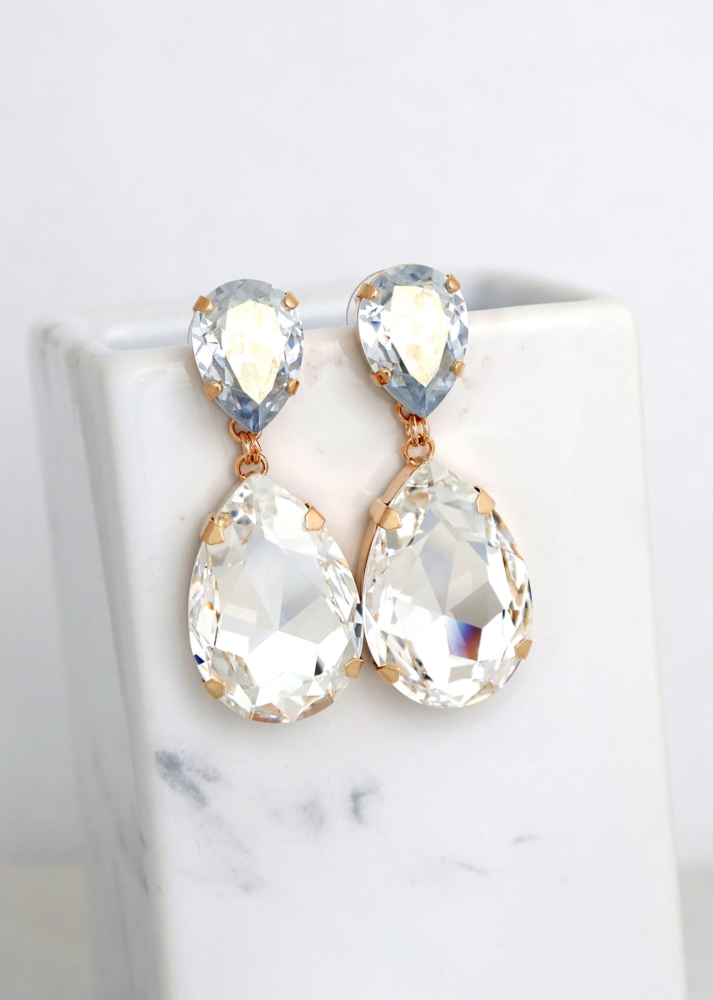 Dusty Blue Statement Long Earrings, Blue Dusty Chandelier Earrings, Light Blue Crystal Earrings, Bridal Dusty Blue Crystal Drop Earrings.