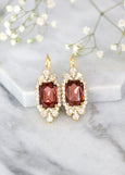 Burgundy Earrings, Bridal burgundy Drop Earrings, burgundy Crystal Lever Back Earrings, Bridesmaids Earrings, burgundy Maroon Drop Earrings