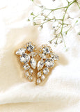 Bridal Cluster Stud Earrings, Clear Crystal Bridal Cluster Earrings, Bridal Crystal Earrings, Crystal Earrings, Bridal Classic Earrings