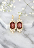 Burgundy Earrings, Bridal burgundy Drop Earrings, burgundy Crystal Lever Back Earrings, Bridesmaids Earrings, burgundy Maroon Drop Earrings