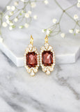 Burgundy Earrings, Bridal burgundy Drop Earrings, burgundy Crystal Lever Back Earrings, Bridesmaids Earrings, burgundy Maroon Drop Earrings
