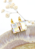 AB Crystal Earrings, Aurora Borealis Crystal Earrings, Bridal AB Crystal Earrings, Icy Bridal Earrings, Gift For Her, Bridesmaids Earrings