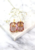 Purple Drop Earrings, Amethyst Crystal Drop Earrings, Bridal Purple Crystal Earrings, Amethyst Purple Crystal Earrings, Purple Earrings