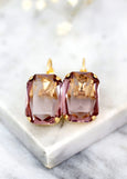 Purple Drop Earrings, Amethyst Crystal Drop Earrings, Bridal Purple Crystal Earrings, Amethyst Purple Crystal Earrings, Purple Earrings