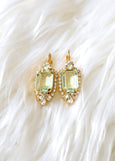 Mint Crystal Earrings, Bridal Light Green Crystal Earrings, Sage Green Earrings, Gift For Her, Gift For Her, Mint Drop Crystal Earrings