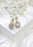 Dusty Blue Drop Earrings, Dusty Blue Droplets, Bridal Dusty Blue Earrings, Dusty Blue Petite Earrings, Bridesmaids Earrings, Gift For Her
