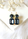 Blue Navy Drop Earrings, Blue Navy Bridal Drop Earrings, Bridal Sapphire Crystal Earrings, Blue Navy Drop Lever Back Earrings, Blue Earrings