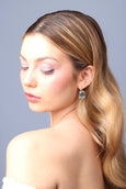 Aquamarine Drop Earrings, Bridal Aquamarine Austrian Crystal Earrings, Bridal Blue Crystal Earrings, Light Blue Lever Back Crystal Earrings