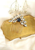 Bridal Hair Comb, Blue Navy Crystal Hair Comb, Blue Bridal Hair Comb, Bridal Hair Accessories, Blue Hair Comb, Bridal Navy Blue Hair Comb