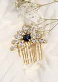 Bridal Hair Comb, Blue Navy Crystal Hair Comb, Blue Bridal Hair Comb, Bridal Hair Accessories, Blue Hair Comb, Bridal Navy Blue Hair Comb