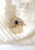 Bridal Hair Comb, Blue Navy Crystal Hair Comb, Blue Bridal Hair Comb, Bridal Hair Accessories, Blue Hair Comb, Bridal Navy Blue Hair Comb
