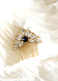 Bridal Hair Comb, Blue Navy Crystal Hair Comb, Blue Bridal Hair Comb, Bridal Hair Accessories, Blue Hair Comb, Bridal Navy Blue Hair Comb