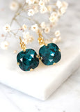 Emerald Drop Earrings, Emerald Green Crystal Earrings, Bridal Emerald Drop Earrings, Emerald Bridesmaids Earrings, Gift For Her