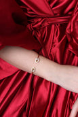 Blush Bracelet, Bridal Blush Pink Cuff Bracelet, Blush Crystal Silver Bracelet, Bridesmaids Bracelet, Bridal Morganite Cuff Bracelets