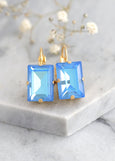 Blue Neon Drop Earrings, Blue Drop Crystal Earrings, Blue Crystal Earrings, Blue Neon Earrings, Gift For Her, Bridesmaids Blue Earrings.