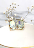 Skull Earrings, Sugar Skull Earrings, Icy Blue Skull Studs, Gothic Bride Jewelry, Rock N Roll Bride Earrings, Halloween Jewelry