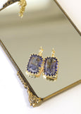 Purple Crystal Earrings, Purple Drop Crystal Earrings, Bridal Purple Crystal Earrings, Crystal Violet arrings, Christmas Gift For Her