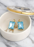 Aquamarine Drop Crystal Earrings, Bridal Classic Crystal Aquamrine Earrings, Light Turquise Lever Back Earrings, Bridesmaids Blue Earrings