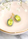 Green Drop Earrings, Citrus Green Drop Earrings, Light Green Drop Earrings, Green Swarovski Earrings, Gift For Mother, Bridesmaids Gifts