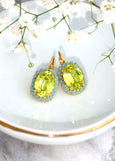 Green Drop Earrings, Citrus Green Drop Earrings, Light Green Drop Earrings, Green Swarovski Earrings, Gift For Mother, Bridesmaids Gifts