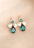 Emerald Green Bridal Earrings, Dark Green Crystal Earrings, Bridal Emerald Drop Earrings, Emerald Dangle Earrings, Green Forest Earrings