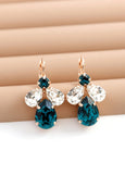 Emerald Green Bridal Earrings, Dark Green Crystal Earrings, Bridal Emerald Drop Earrings, Emerald Dangle Earrings, Green Forest Earrings