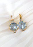 Aquamarine Drop Earrings, Bridal Aquamarine Crystal Earrings, Light Blue Drop Earrings, Bridal Something Blue Earrings, Aquamarine Droplets
