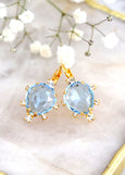 Aquamarine Drop Earrings, Bridal Aquamarine Crystal Earrings, Light Blue Drop Earrings, Bridal Something Blue Earrings, Aquamarine Droplets
