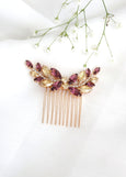 Bridal Hair Comb, Purple Bridal Hair Comb, Purple Violet Hair comb, Hair Accessories, Gold Purple Hair Comb, Purple Bridal Silver Hair Comb