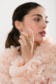 Cocktail Crystal Ring, Blush Pink Cocktail Crystal Ring, Statement Blush Crystal Ring, Oversize Dusty Rose Crystal Adjustable Ring