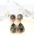 Gray Crystal Classic Crystal Chnadelier Earrings, Bridal Gray Chandelier Earrings, Bridmaid Gift, Gray Drop Earrings, Gift For Her