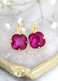 Fuchsia Pink Drop Earrings, Magenta Crystal Drop Earrings, Fuchsia Pink Drop Earrings, Magents Earrings, Bridesmaids Earrings, Fift For Her