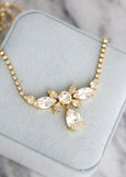 Bridal Crystal Wedding Necklace, Bridal Crystal Necklace, Bridal Rhinestone Necklace, Crystal Wedding Necklace, Bridal Jewelry