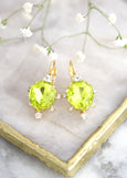 Citrus Green Earrings, Lime Green Swarovski Crystal Earrings, Green Light Crystal Earrings, Green Drop Earrings, Citrus Wedding Earrings