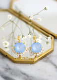 Blue Sky Bridal Earrings, Sky Blue Swarovski Earrings, Powder Blue Crystal Drop Earrings, Bridesmaids Gifts, Gift For You, Blue Sky Earrings