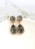 Gray Crystal Classic Crystal Chnadelier Earrings, Bridal Gray Chandelier Earrings, Bridmaid Gift, Gray Drop Earrings, Gift For Her