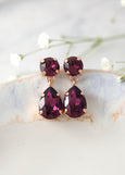 Mulberry Crystal Chandelier Earrings, Bridal Plum Purple Chandelier Earrings, Bridesmaids Earrings, Drop Earrings, Gift For Her