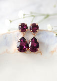 Mulberry Crystal Chandelier Earrings, Bridal Plum Purple Chandelier Earrings, Bridesmaids Earrings, Drop Earrings, Gift For Her
