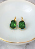 Green Crystal Earrings, Bridal Forest Green Drop Earrings, Emerald Green Crystal Earrings, Bridesmaids Gifts, Moss Green Swarovski Earrings