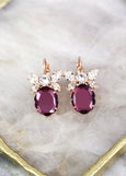 Purple Crystal Drop Earrings, Purple Plum Crystal Bridal Earrings, Amethyst Swarovski Crystal Earrings, Gift For Her, Bridesmaids Earrings.