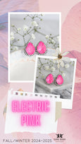 Neon Pink Crystal Earrings, Hot Pink Crystal Swarovski Earrings, Electric Pink Earrings, NEW Electric Pink Earrings, Handmade Gift For Her