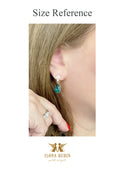 Emerald Green Swarovski Crystal Dangle Earrings - Bridal Emerald Green Earrings, Perfect for Brides, Bridesmaids, Dark Green Drop Earrings.