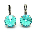 Turquoise Aqua Silver drop earrings, Silver drop earrings,Swarovski drop earrings, Bridesmaids earrings - silver earrings, wedding jewelry