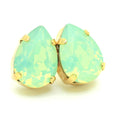 Mint Opal earrings Mint Green Opal Swarovski earrings Gift for woman Opal Drop earrings Bridesmaids earrings Mont Drop Swarovski earrings