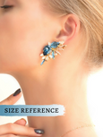 Andrea Dark Grey Climbing Earrings, Austrian Crystal Statement Gray Climbing Earrings