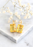Yellow Drop Earrings, Yellow Earrings, Bridal Yellow Earrings, Yellow Crystal Earrings, Gift For Her, Bridesmaids Daffodil Yellow Earrings