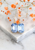 Blue Drop Earrings, Aquamarine Drop Earrings, Bridal Blue Earrings, Light Blue Crystal Earrings, Gift For Her, Bridesmaids Blue Earrings